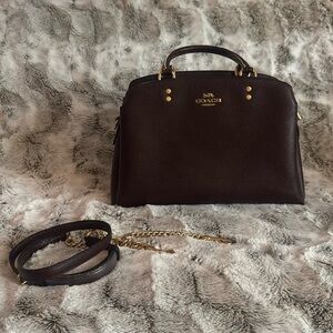 Coach Burgundy python Lille Carryall.